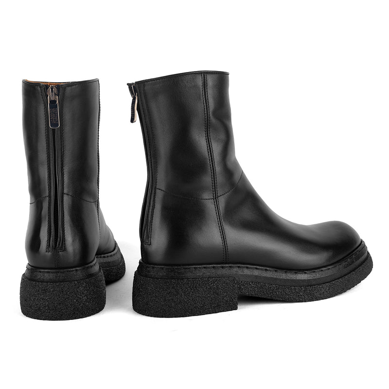 ISABEL 86035<br>Black Boots with Back Zipper