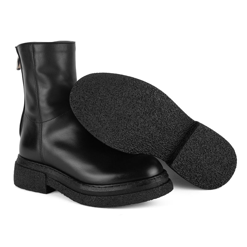 ISABEL 86035<br>Black Boots with Back Zipper
