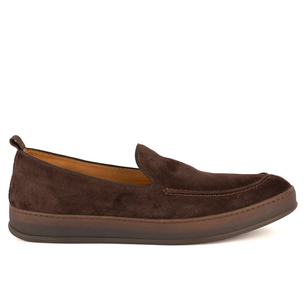 JASON 94020<br>Dark brown suede slip-ons