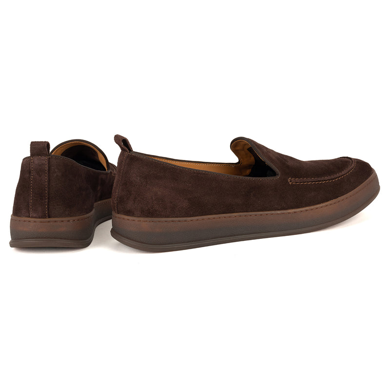 JASON 94020<br>Dark brown suede slip-ons