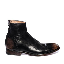 ELIAS 10000 <br>Light brown vintage black ankle boots